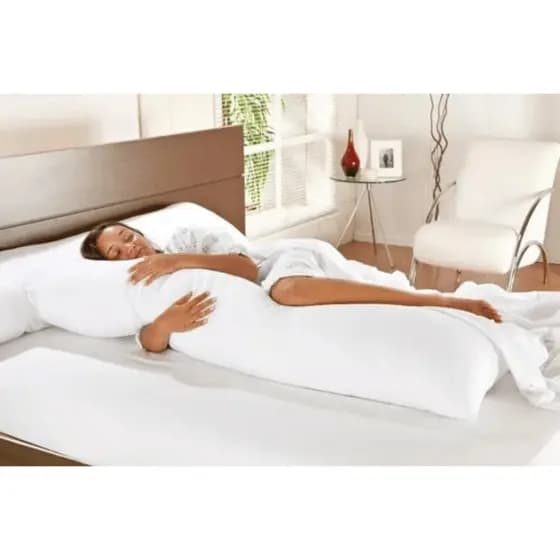 Travesseiro Xuxão 1,60cm x 50cm Cor Branca Para Cama Confortável
