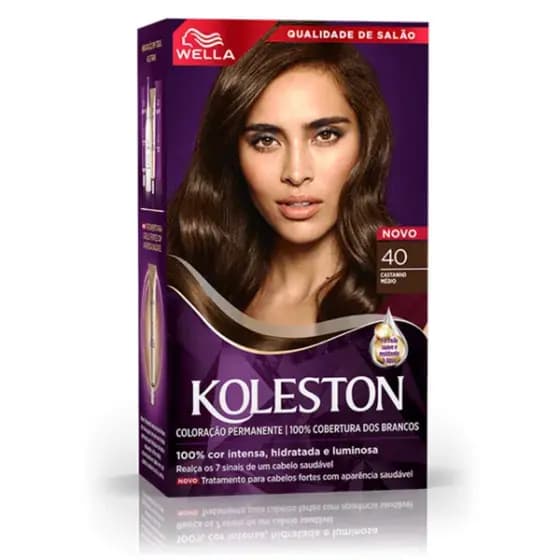 Tinta Coloração Creme Koleston Castanho Médio 40