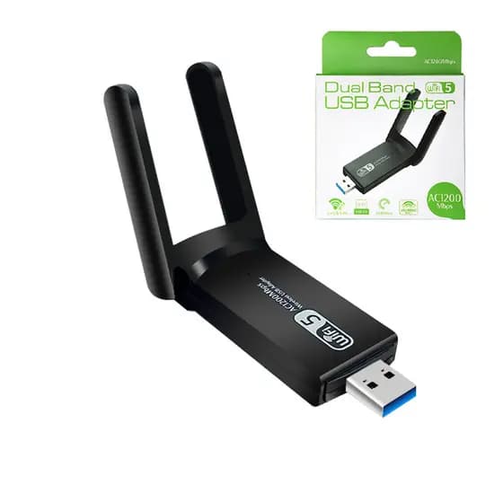 Adaptador Wifi Para Pc Usb 5ghz Dual Band 1300mbps Com Anten