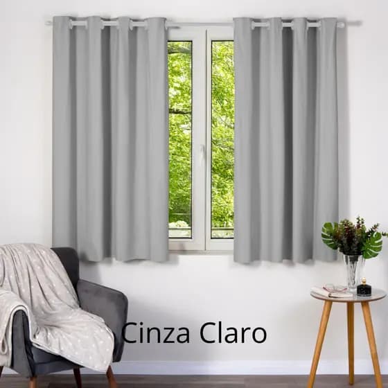 Cortina Blackout 2,20 larg X 1,30 alt EM PVC bloqueia 100% a Luz indicado para varão de 1,50 metros