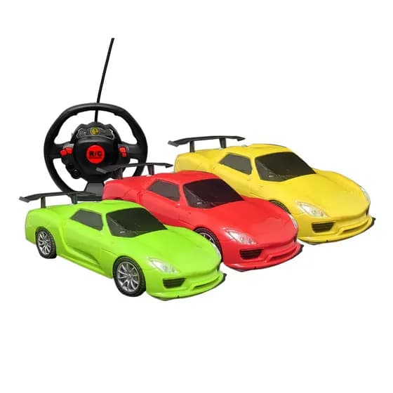 Carro com Volante de controle remoto com acendimento de farois