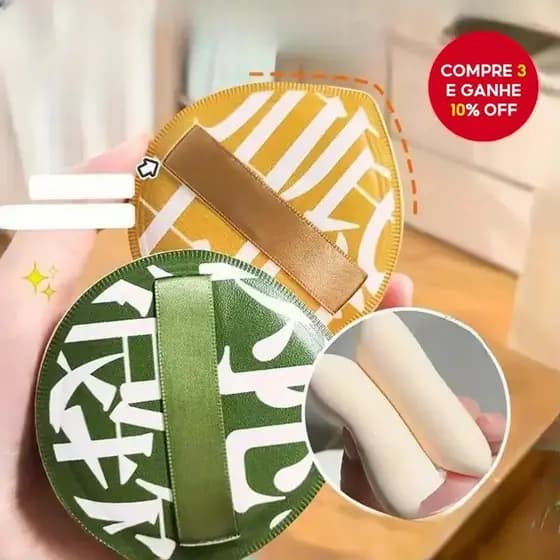 1pc Esponja De Maquiagem De Textura De Couro De Luxo-Aplicador Cosmético De Grau Profissional Para Base Líquida , Corret