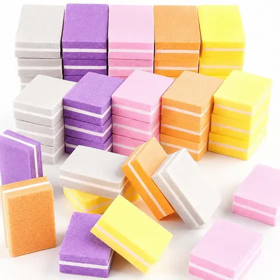 150/100/50/25 Mini Lixas Bloco Quadrada Buffer Polidora Manicure 100/180 nail unhas perfeitas