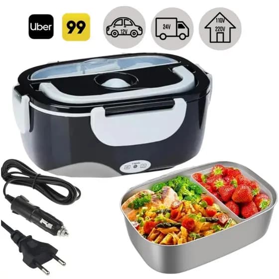 Marmita Elétrica Veicular Tomada Bivolt 110V/220V E 12V/24V Marmita Térmica Para Comida