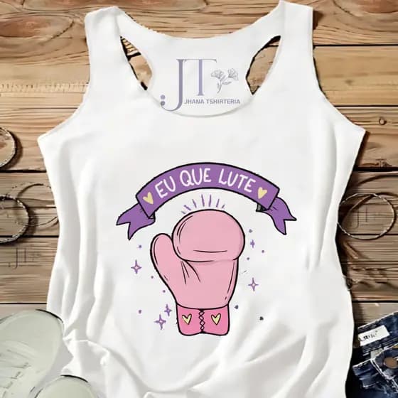 Regata criativa LUVA,EU QUE LUTE,ACADEMIA,MODA FITNES,MULHER MAROMBA,moda plus size