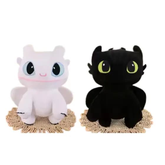 Brinquedo Dragão Pelúcia Disney Como Treinar Seu Dragão Banguela/Fúria da Luz 2 Modelos
