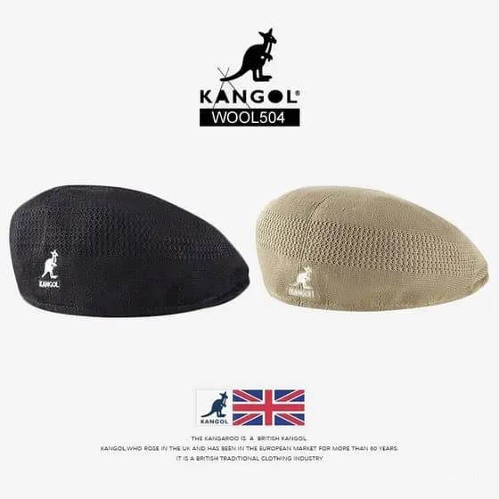 Chapéu Kangol Kangaroo, Boina Feminina Britânica, Estilo Retrô, Boné de Pintor de Malha Fina para o Verão, Moda Masculin