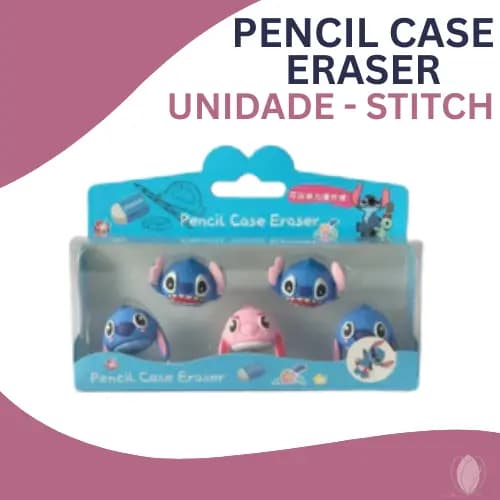 Borracha Decorada Stitch e Angel – Pencil Case Eraser (Unidade)