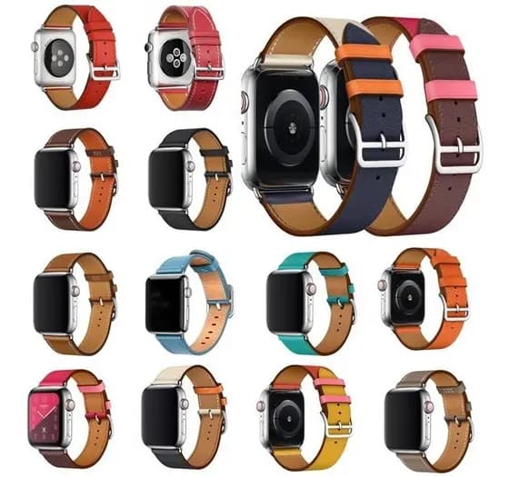 Pulseira Heras Couro Para Apple Watch Iwo Relogio Smartwatch 38mm 40mm 41mm 42mm 44mm 45mm Series 1 2 3 4 5 6 7 8