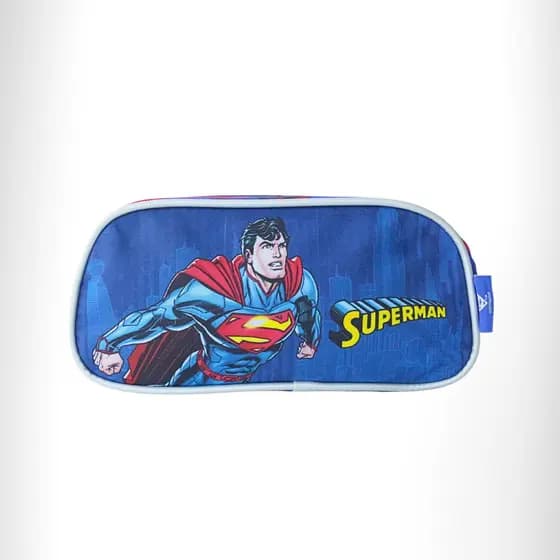 Estojo Infantil Juvenil Escolar Superman DC Comics Luxcel