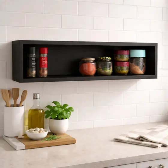 Nicho Retangular 40x20x20 com fundo MDF 15MM - Cor peroba do brasil, freijó ou branco