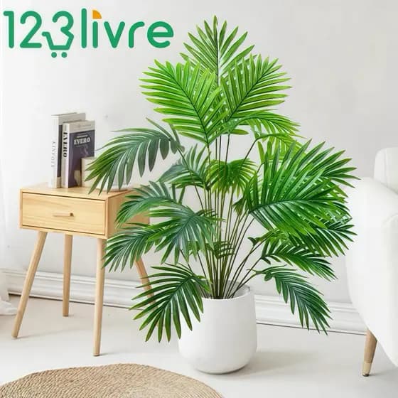 Planta Artificial Palmeira Grande 18 Folhas 70cm Decorativa