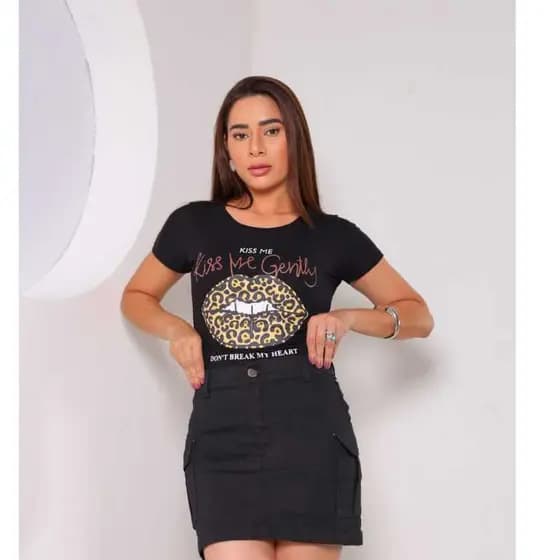 Saia cargo femininas com elastano 3%