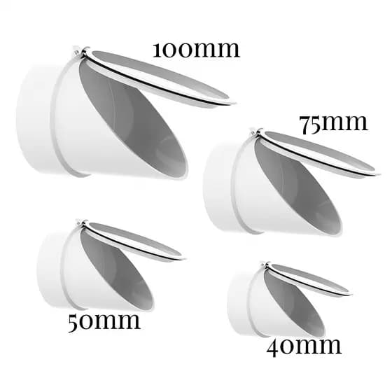 KIT 4 Unidades Válvulas de Retenção Esgoto Branca nos seguinte tamanhos a Escolha 100mm 75mm 50mm 40mm