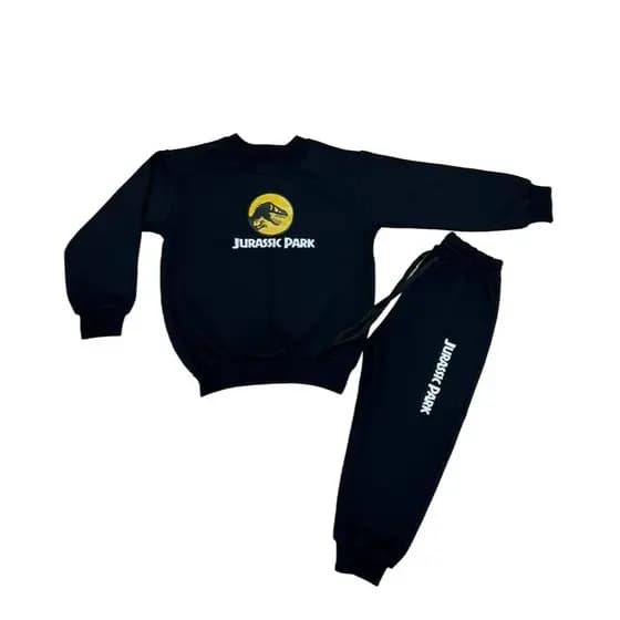 Conjunto Moletom Jurassik Park Infantil Careca Com Calça e Blusa