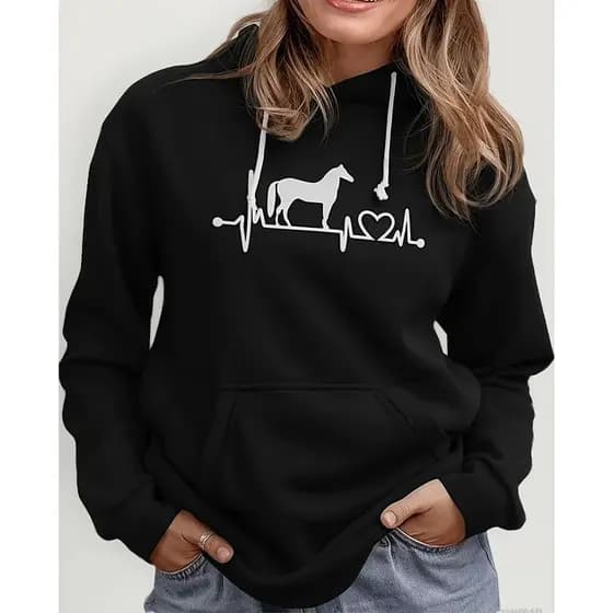 Moletom Feminino Country Blusa De Frio Cavalo