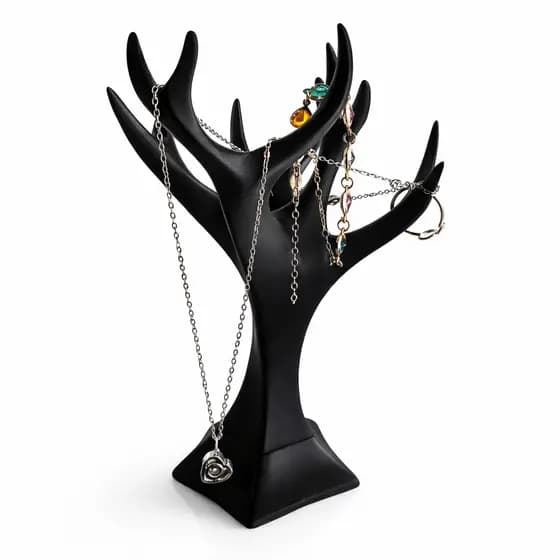 Organizador de Joias Porta Colar e Brincos Árvore Decorativa – Suporte Elegante para Acessórios