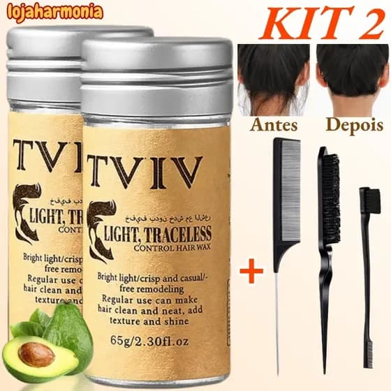 Bastão de Cera para Cabelo Anti-Frizz Frizzy Hair Tidying Creme Suavizante Styling Stick de Cera para Cabelo Sólido