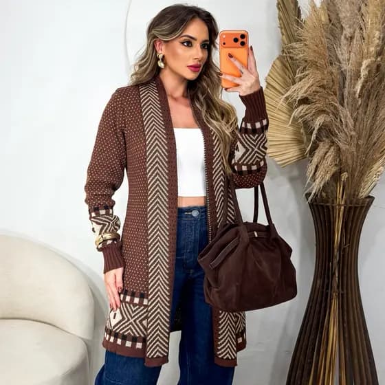 Cardigan Feminino Tricot Premium Lançamento