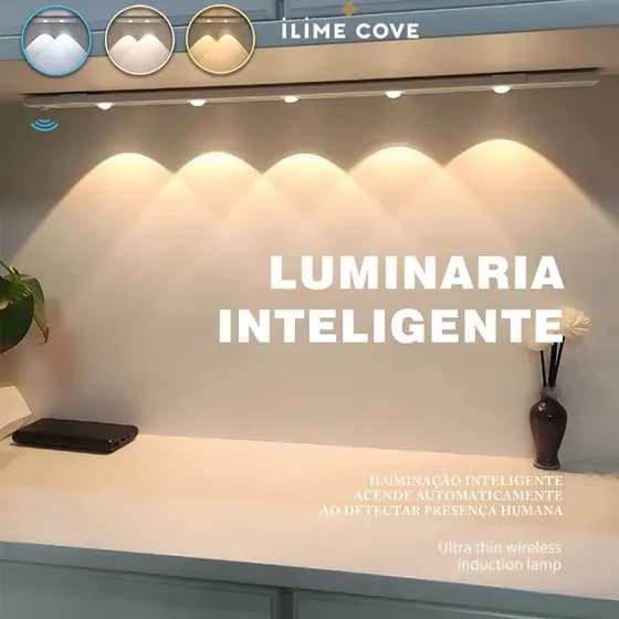 Lâmpada LED Ultra Fina Diodo Emissor de Luz Armários 20/40/60cm Sensor de Movimento Pir Sem Fio USB