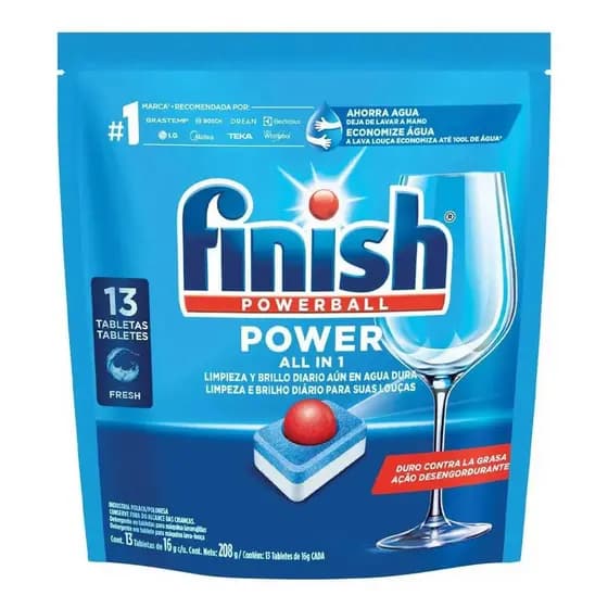 Detergente Finish Para Máquina Lava Louças 13 Tabs