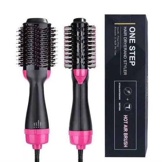 Escova Secadora 110V Alisador Elétrica Quente Cabelo Com 3 Em1 Hair Styler