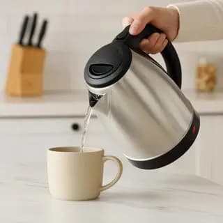 Chaleira Elétrica Inox Cozinha Drinks Bebidas Quente Aquecedor Esquenta Desligamento Automático