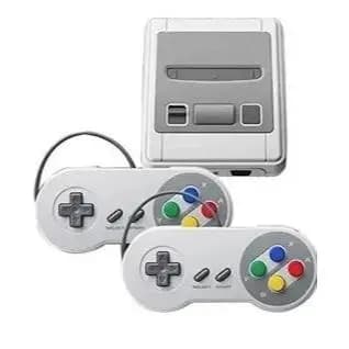 Video Game Classic Super Nintendo Mini SNES Com 2 Controles 8 Bits 620 Jogos Original