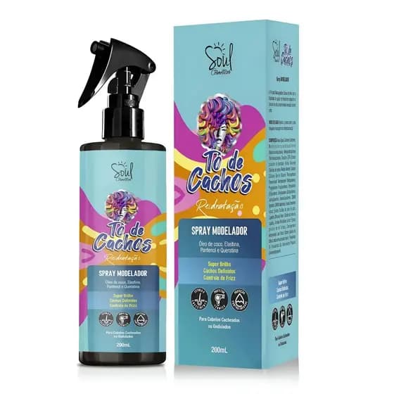 Spray Modelador de Cachos Soul Cosméticos 200ml Tô de Cachos