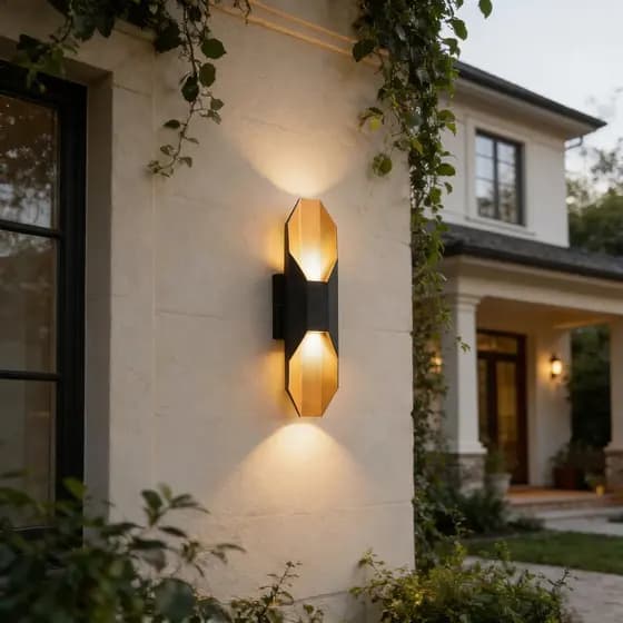 Arandela De Parede Externa Led Preto Fosco Em Alumínio Luz Quente 3000K