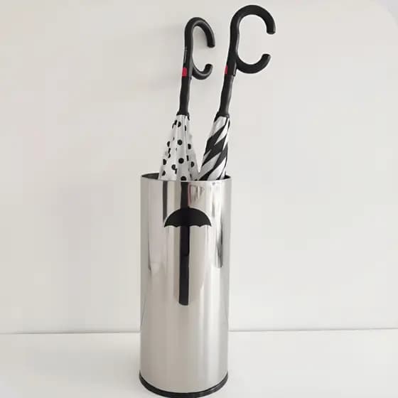 Porta Guarda Chuvas em Aço Inox Cesto Organizador Moderno e Resistente à Ferrugem