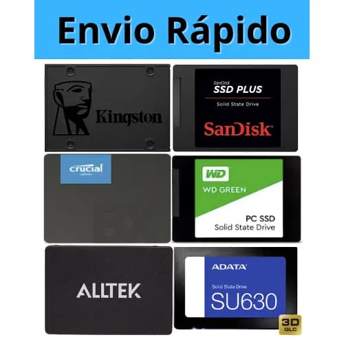 Ssd 240gb/256gb/480gb/500gb/512gb/960gb/1tb Crucial/Adata/Alltek/Wd Green/Sandisk/Kingston/Gigabyte