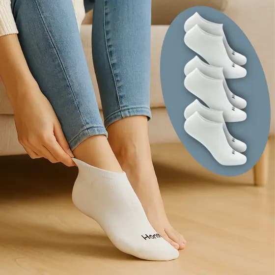 Kit 3 Par Meia Soquete Hoahi Cano Baixo Invisivel Esportiva Unissex Meia Respiravel Caminhada