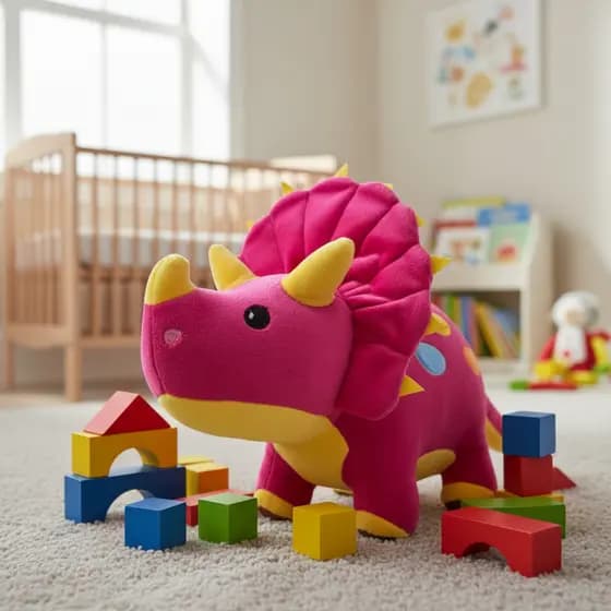 Dinossauro de Pelúcia 37cm Dino Fofo Brinquedo Infantil Presente de Dia das Criança Antialérgico