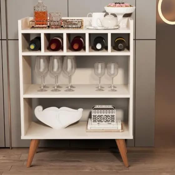 Aparador Buffet Multiuso Retrô Cantinho do Café Pés Palito Adega MB