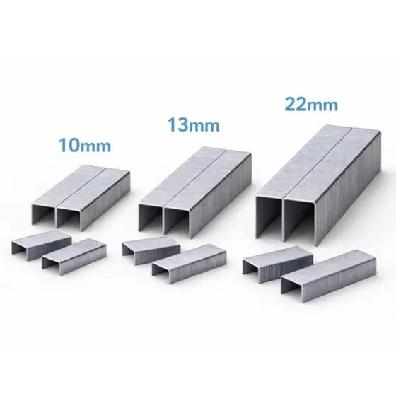 Kit Grampos 10mm / 13mm / 22mm para Grampeador Pneumático Alta Resistência e Desempenho Profissional