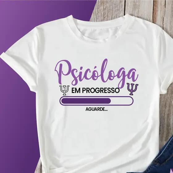 Camiseta Profissões Estudante Psicologia Psicóloga Shop Aproveite