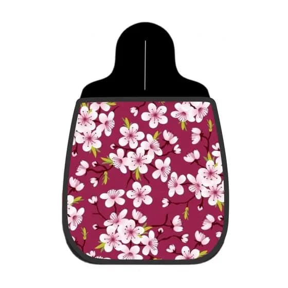 Lixeira De Carro Organizador Lixinhocar Flor De Cerejeira Fundo Marsala