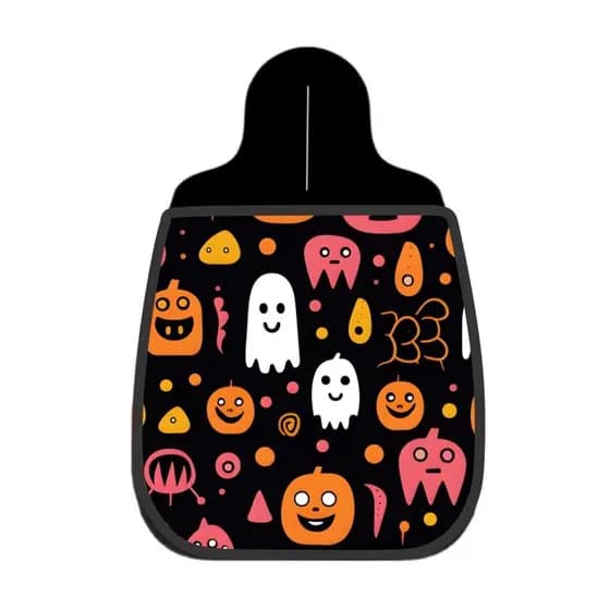 Lixeira De Carro Organizador Fantasmas Abóboras Halloween Preto