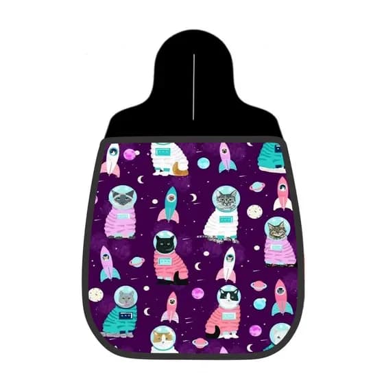 Lixeira De Carro Organizador Lixinhocar Arte Gatos Astronautas Roxo