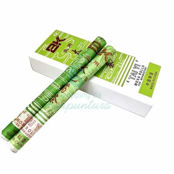 Moxa BK de Artemísia Bastão para Acupuntura - Verde c/ 10