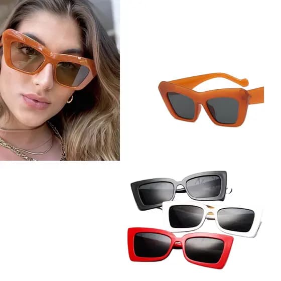 Óculos de Sol feminino HAROEYEWEAR | Estilo Retrô Street | Tendência UV 400