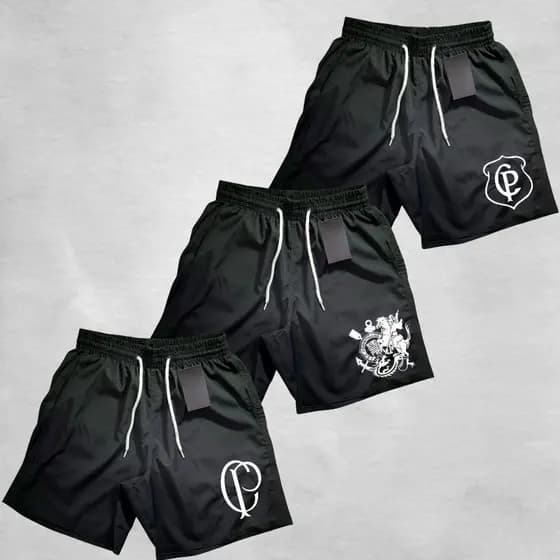 Kit 3 Bermudas Gaviões Da Fiel 02 Tactel Ideal Para Treinos Corrida Torcida Organizada Tim3 Do Povo