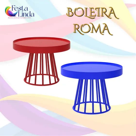 Kit com 2 Boleira Roma 23x17cm - Diversas Cores - Festplastik