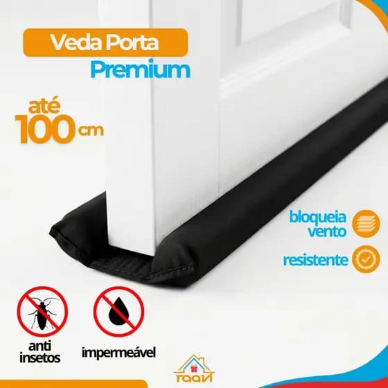 Veda Porta Premium Microfibra 80cm 90cm 100cm Impermeável Protetor Anti Insetos e Sujeira