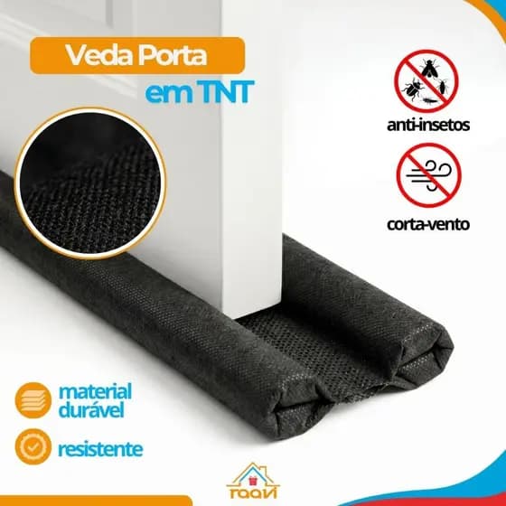 Veda Porta em TNT 80cm 90cm 100cm Protetor Anti Insetos e Sujeira Premium