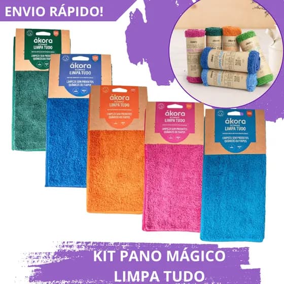 Pano de Limpeza Limpa Tudo Ecomais Ákora Limpa Box Blindex Poliéster Poliamida Microfibra