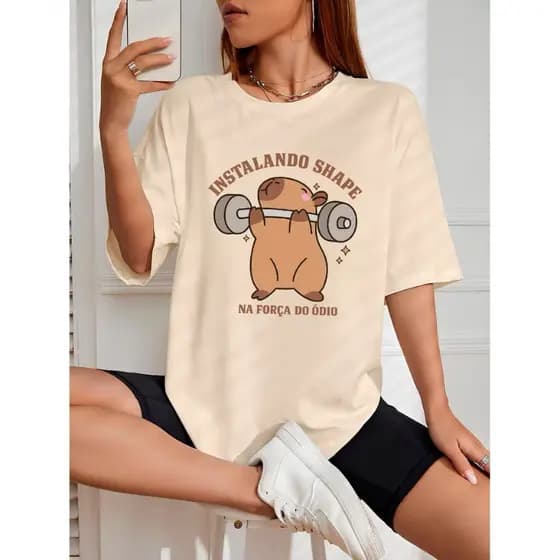 camiseta treino CAMISETA OVERSIZED TREINO camiseta 100% algodão