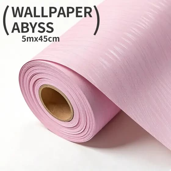 Papel de Parede Rosa Texturizado com Linhas, Autoadesivo para Quarto Infantil de Meninas