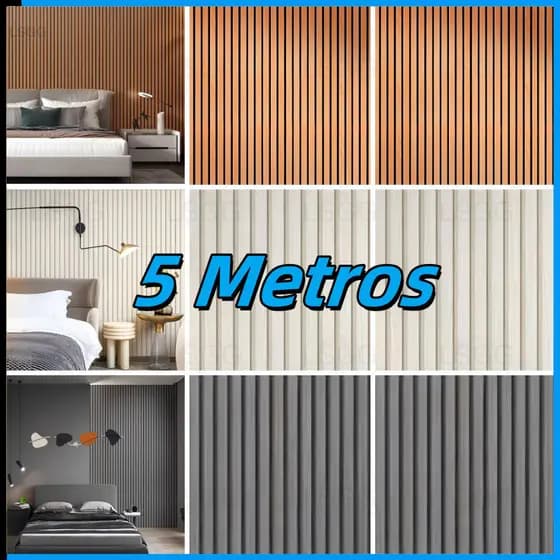 Papel de Parede 3d Adesivo Autocolante Decorativo 5 Metros Para Sala Ripado Amadeirado Marmorizado Tijolinho Para Quarto